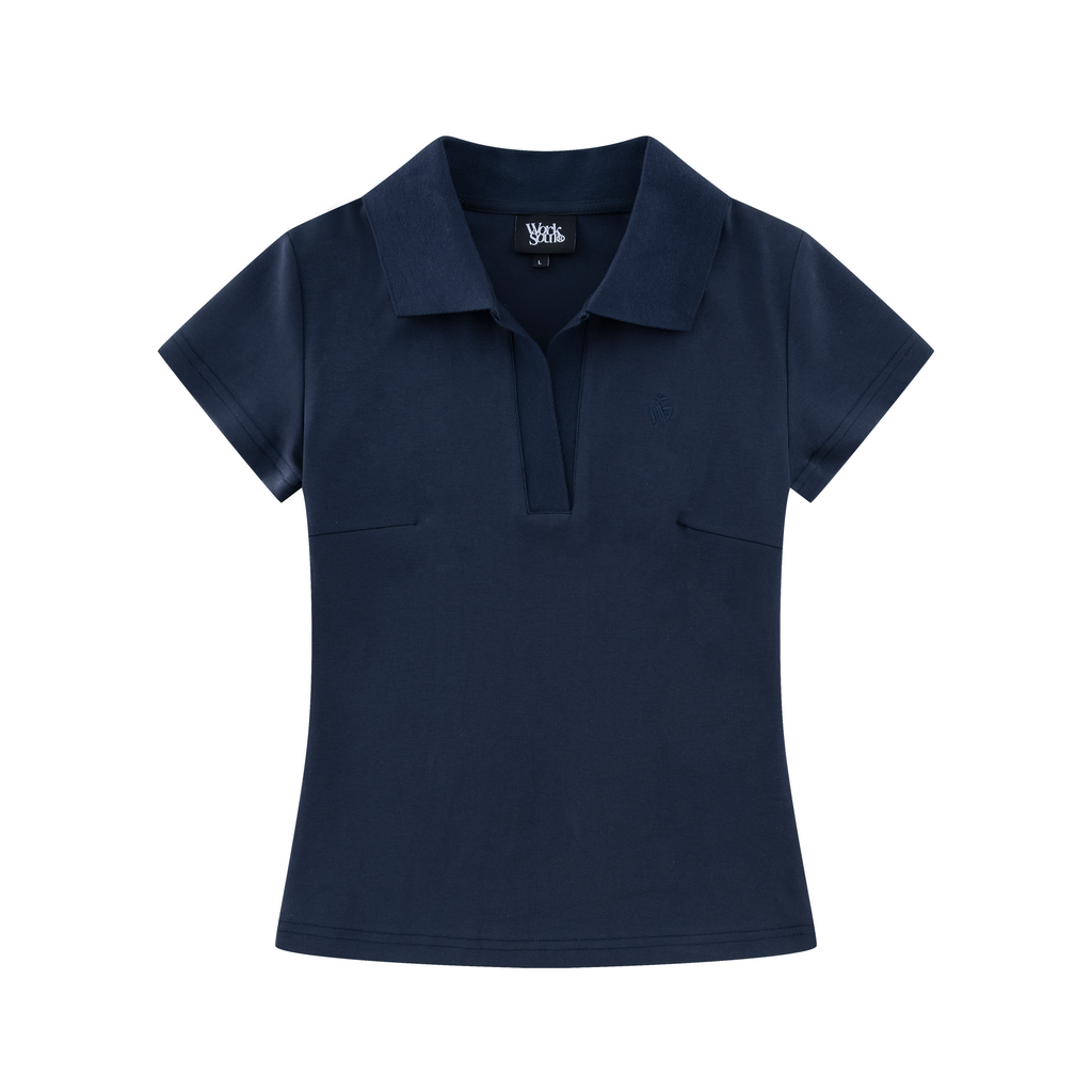 NICEBAD V Lapel Slim Fit POLO Tee