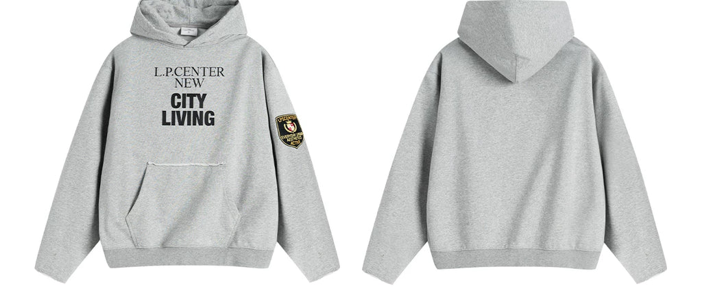 Loopsoon Letter Badge Print Design Series Sweater/sweatpants/culottes
