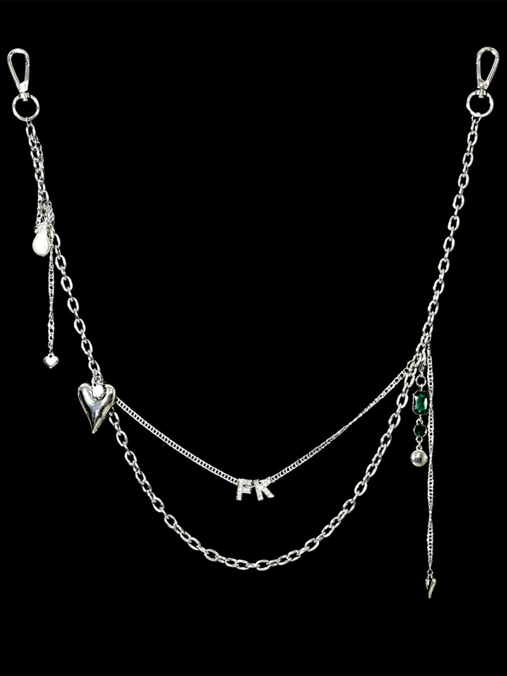FUNKYFUN Handmade Pendant Double Trouser Chain