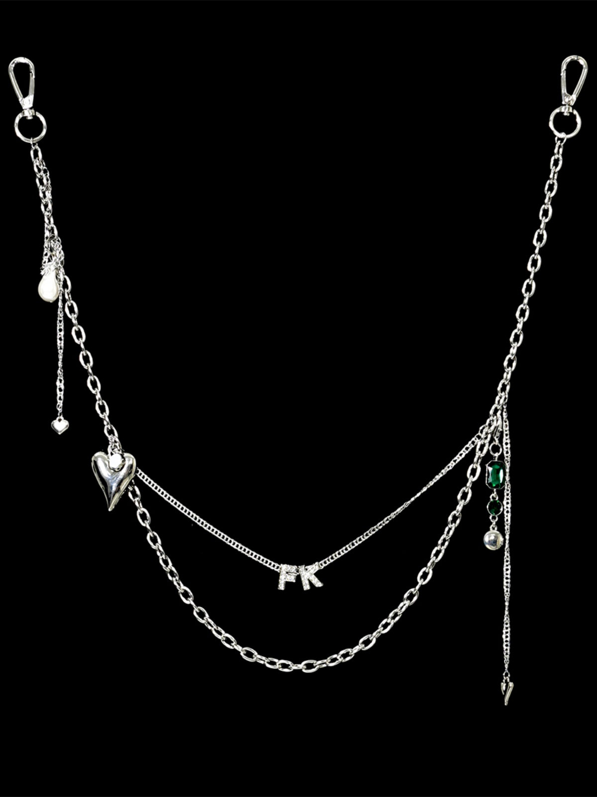 FUNKYFUN Handmade Pendant Double Trouser Chain