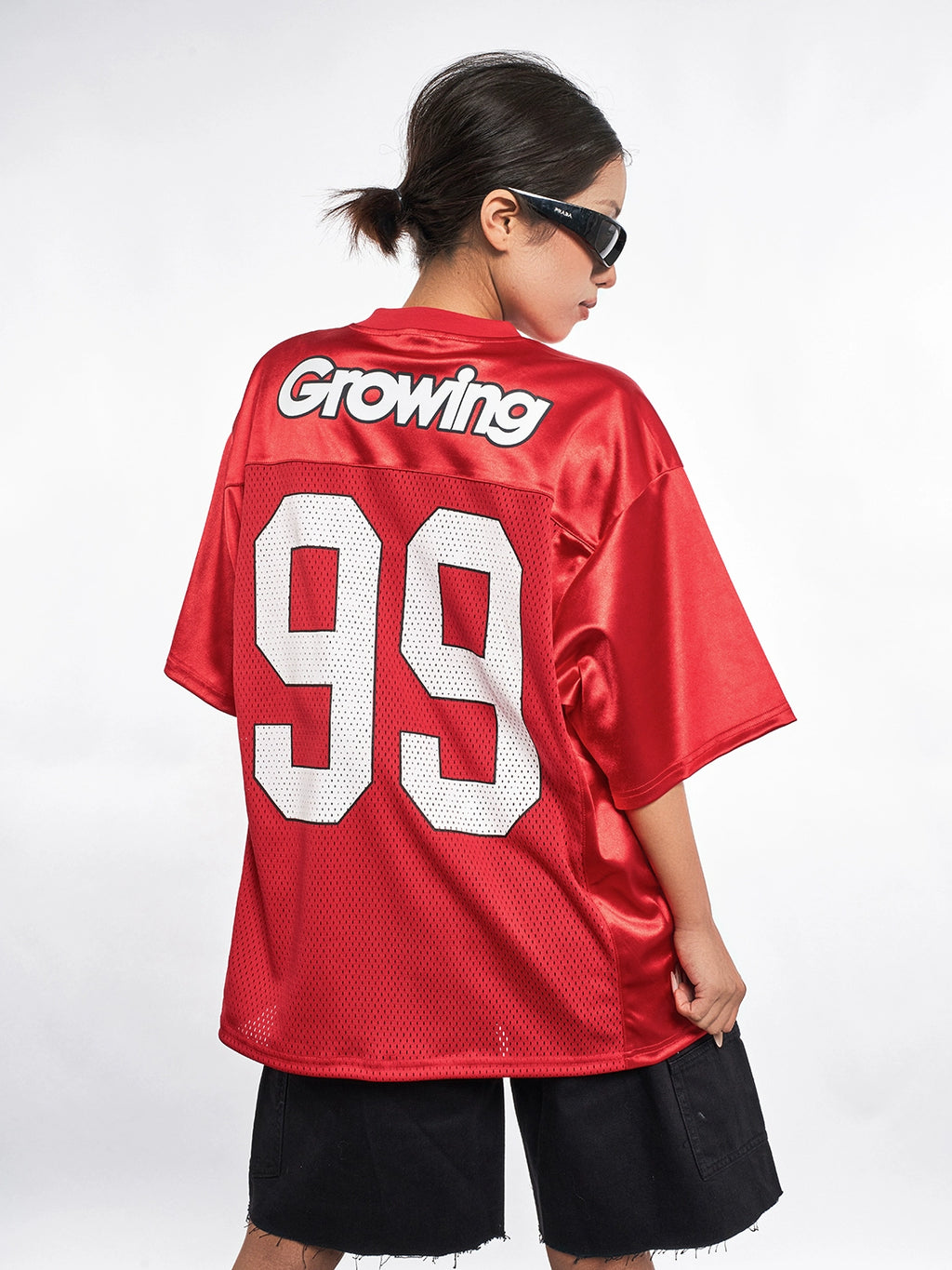MT99 Alphabet Sports Breathable V-Neck Jersey Tee