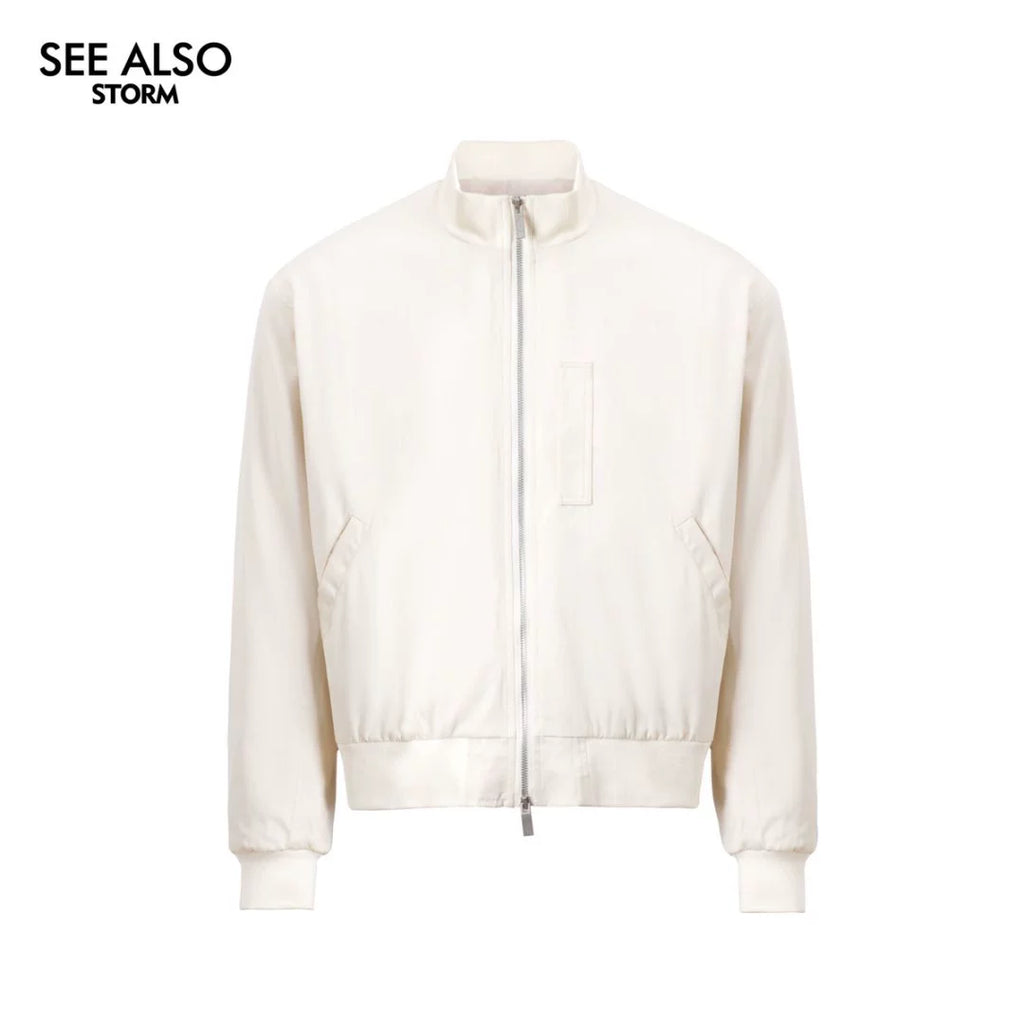 SEEALSO "Premiere feedback!" Mountain carving boxy flight jacket velvet autumn and winter jacket