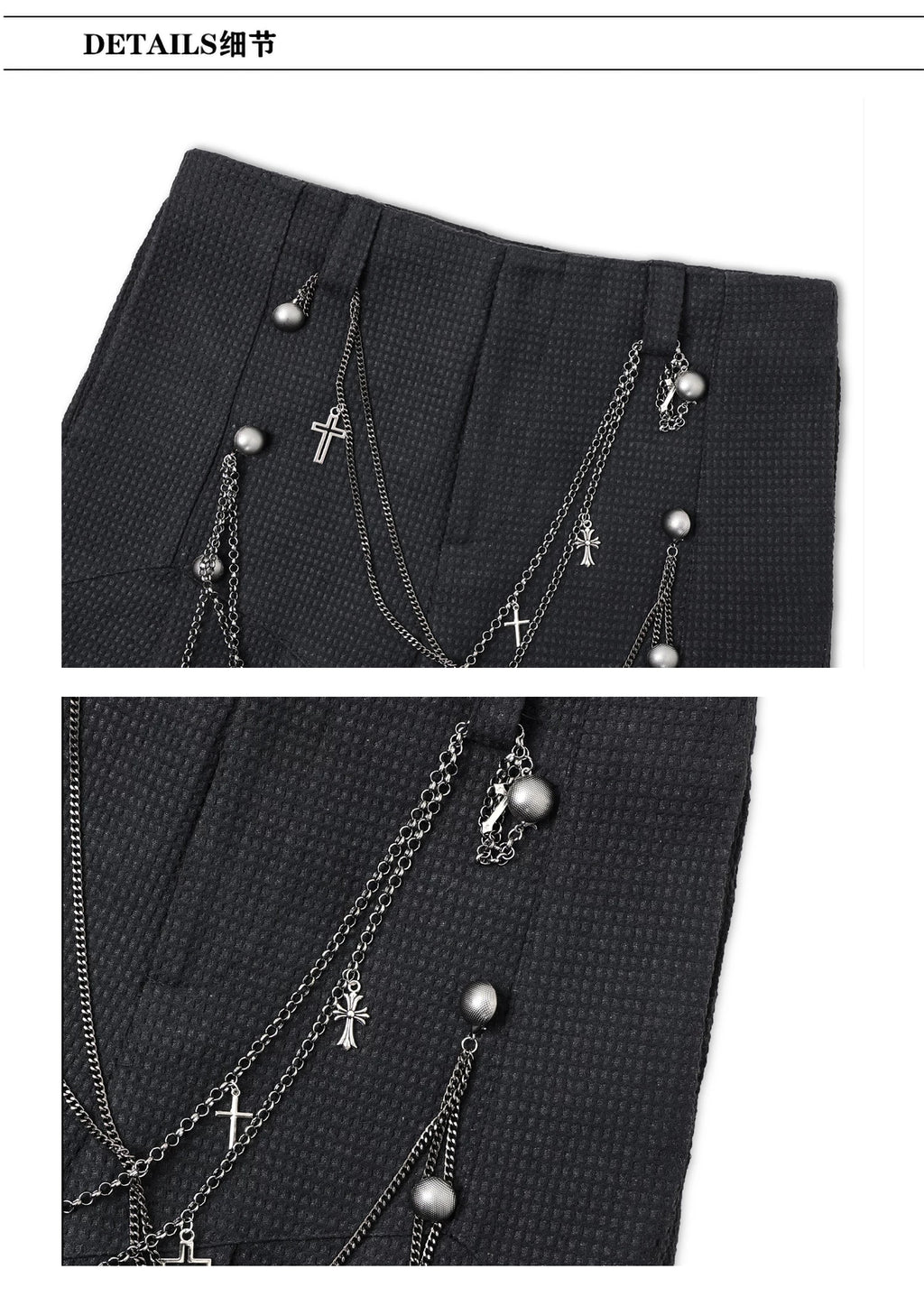 TZ Killer Removable Necklace Cropped Shorts