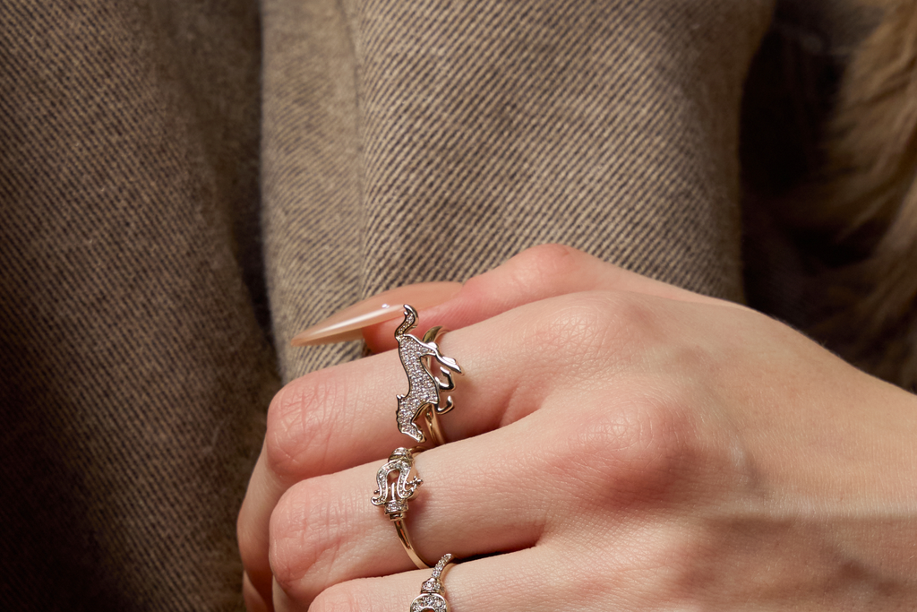 SUMIYAKI Retro Plain Ring Splicing Stacked Niche Ring