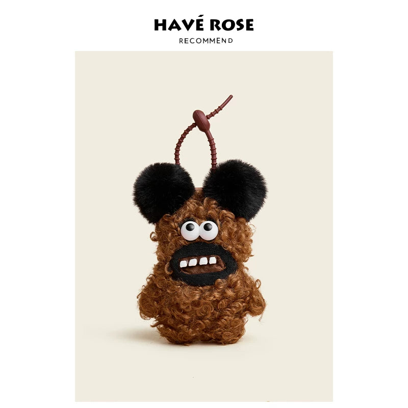 HAVEROSE Missing Teeth Plush Decorative Pendant