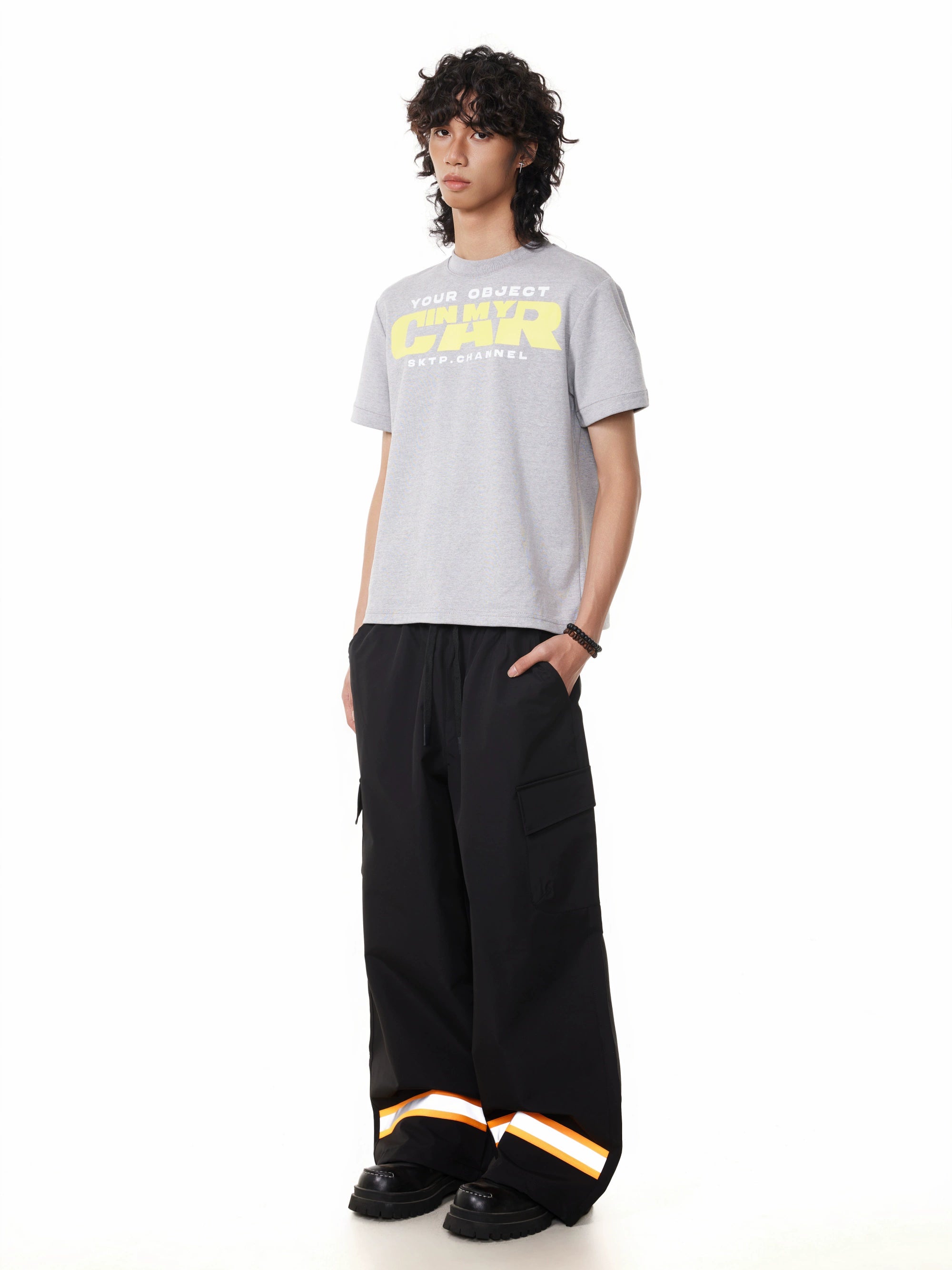 BTSG Three-dimensional Multi-pocket Retro Loose Wide-leg Cargo Pants