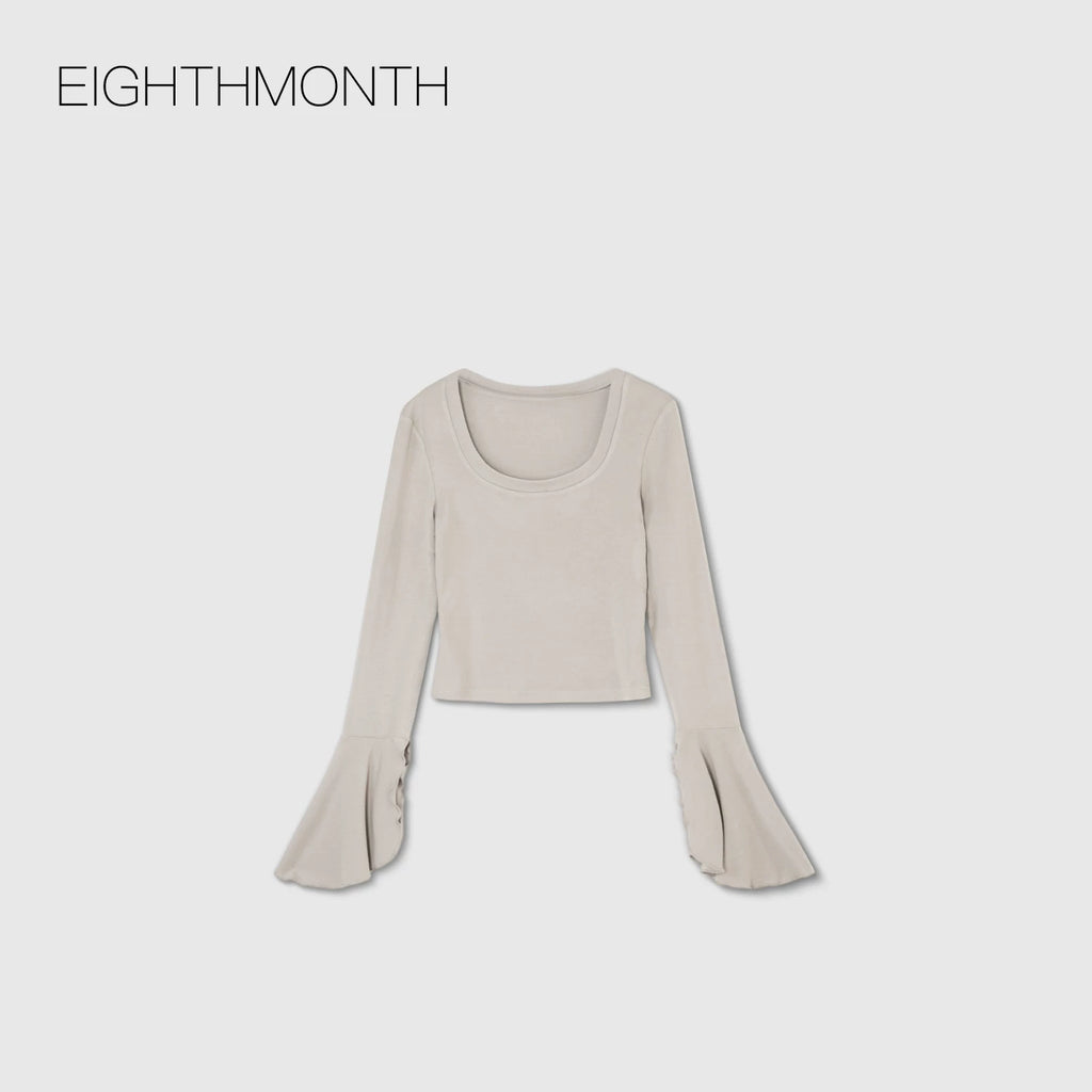 EIGHTHMONTH Skin-friendly and Breathable Square Collar Short Long Sleeves
