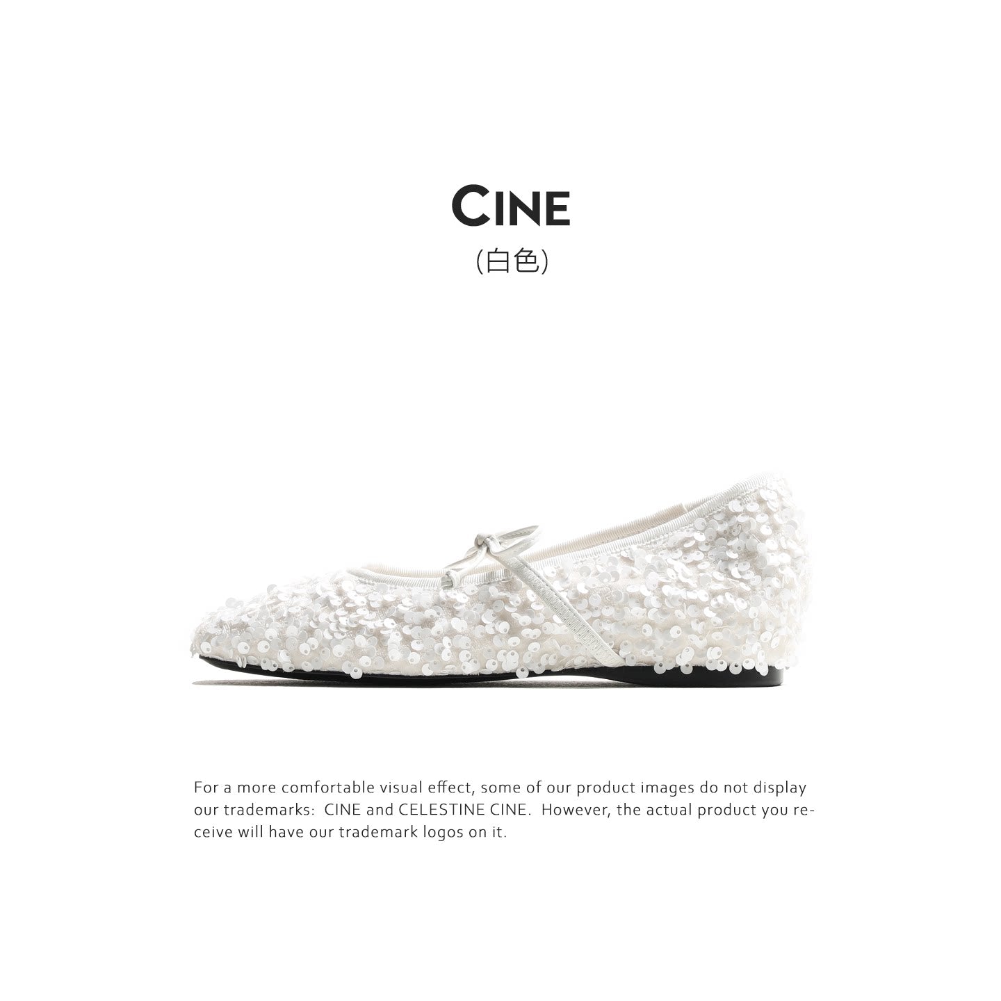Cebostin Bow Inner Heightening Sequined Shoes