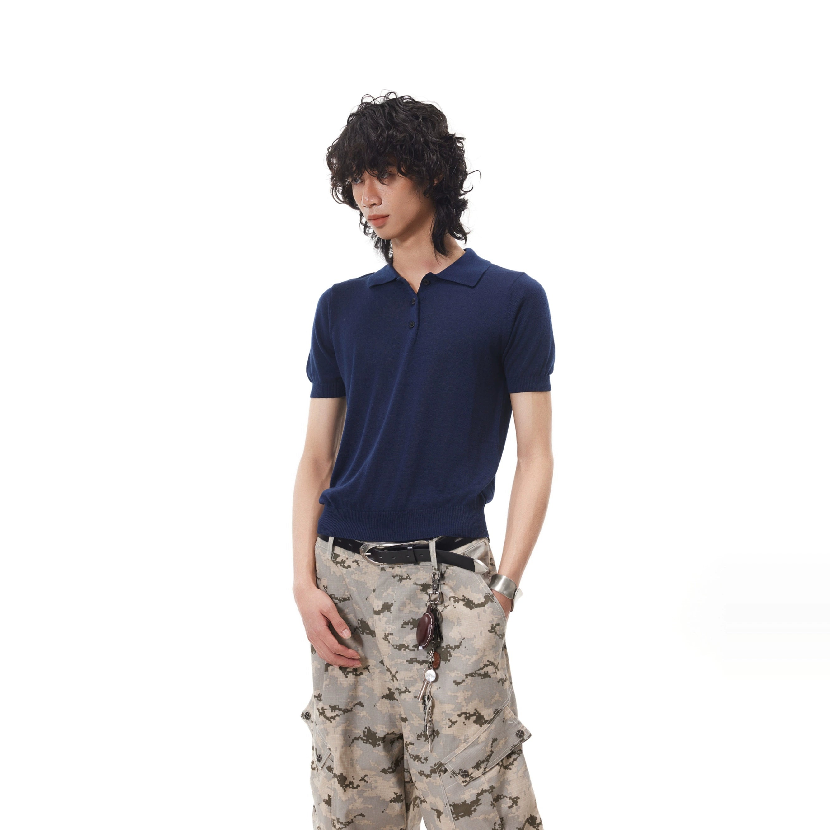 BTSG knitted polo Tee