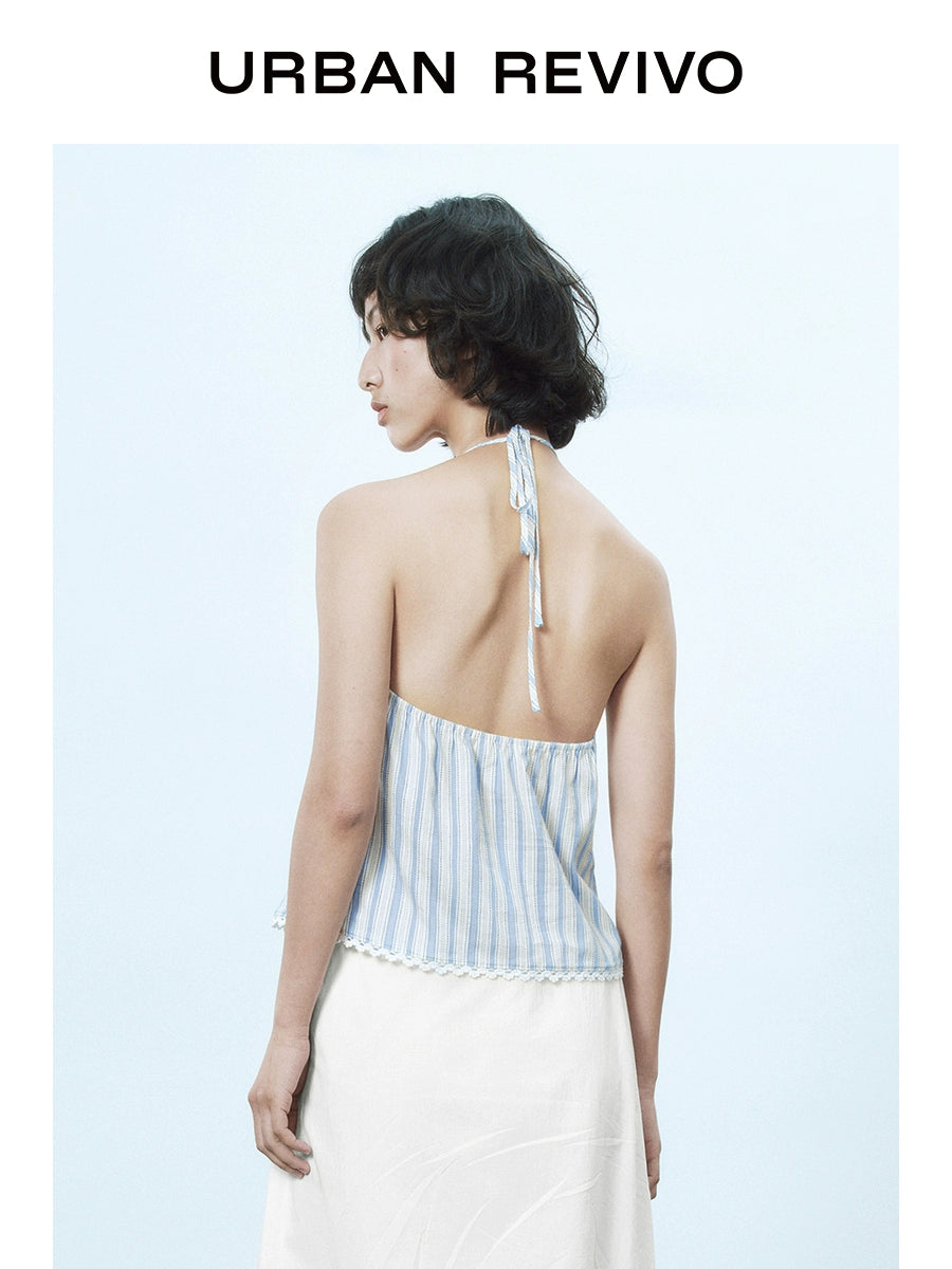 URBAN REVIVO Wave Striped Neck Sling