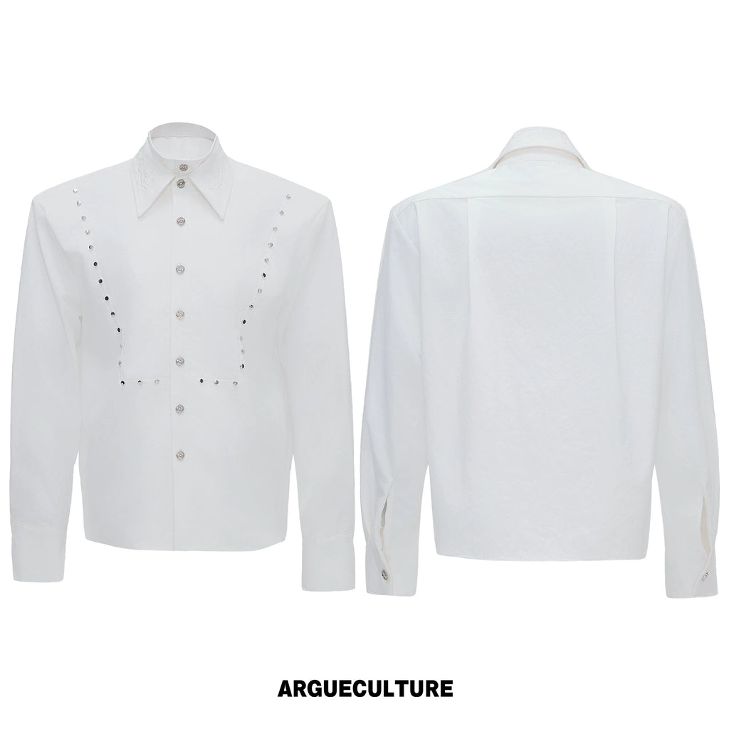 ArguECulturE Embroidered Fake Two-piece Shirt