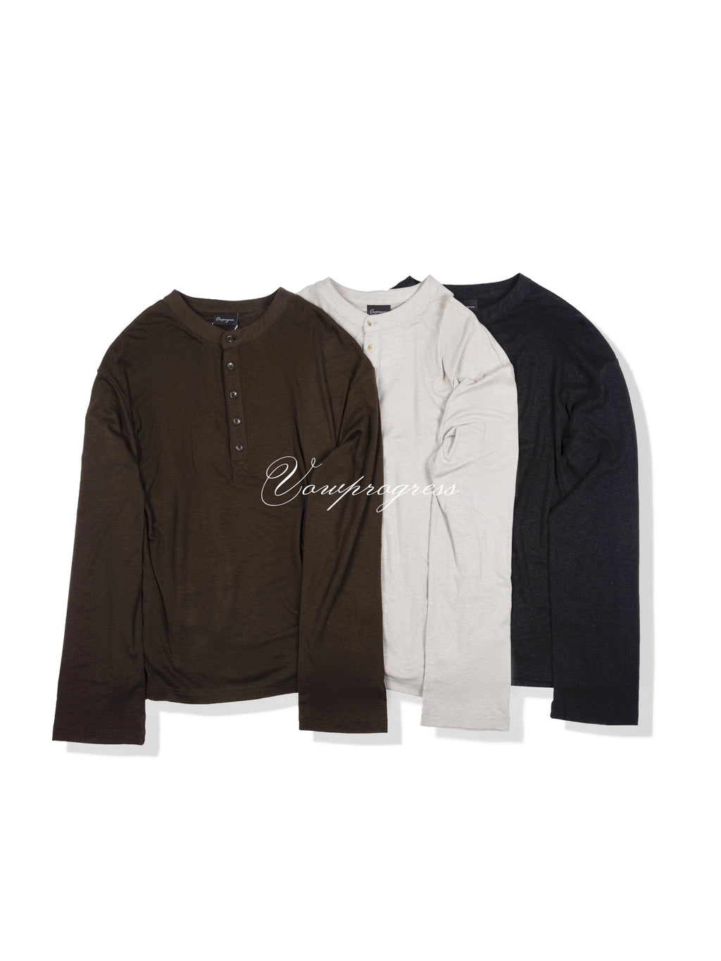 VOWPROGRESS Henry Collar Drape Base Long Sleeve