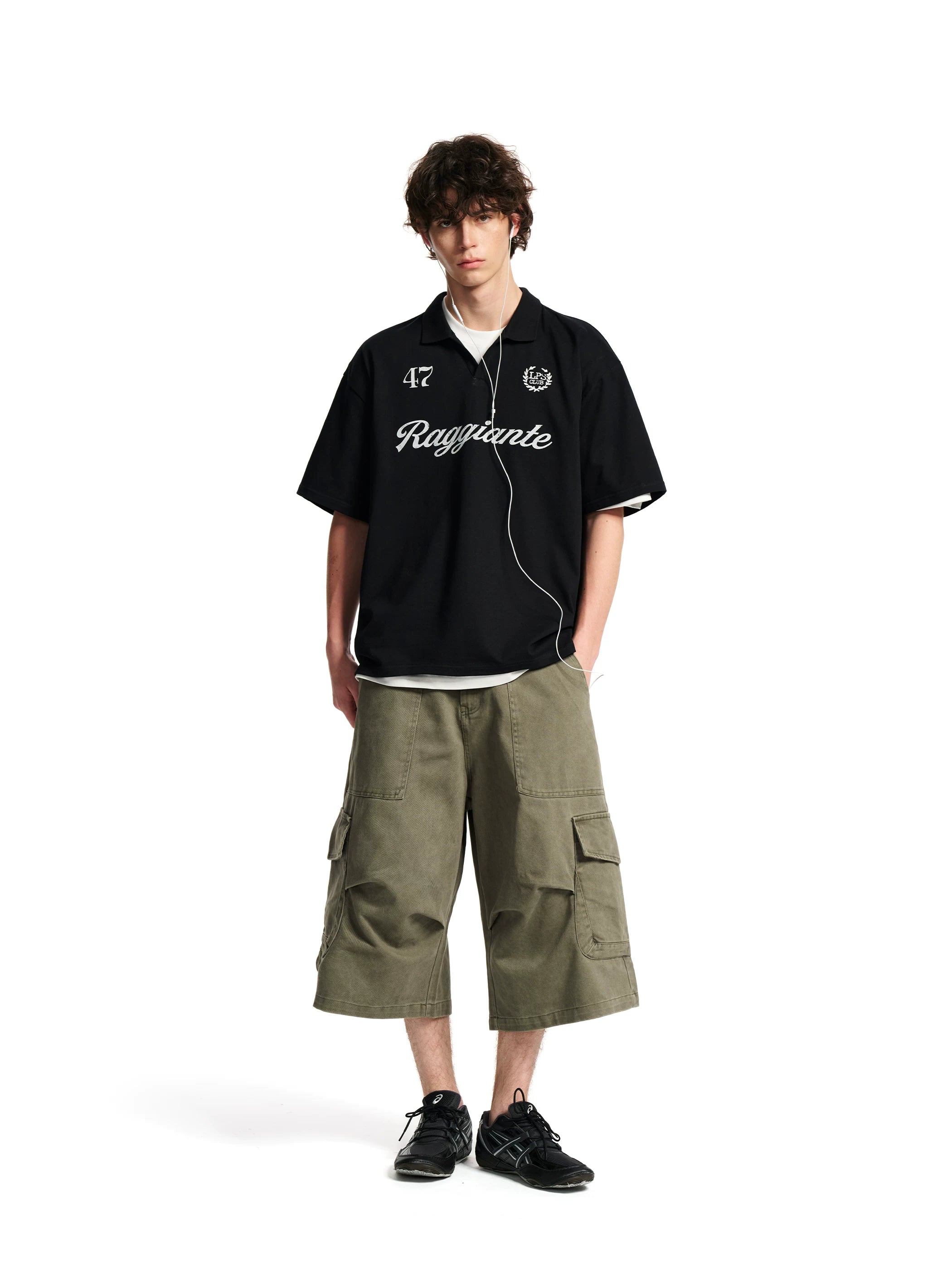Loopsoon Lapel Loose Fashion Loose Tee