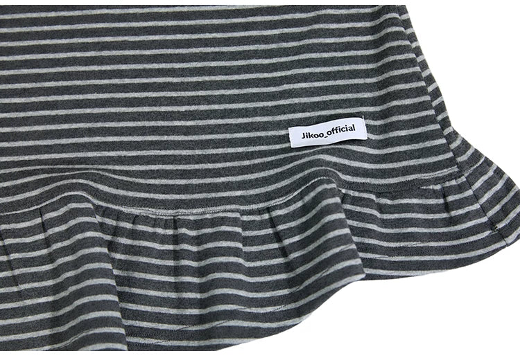 JIKOO Design Sense Printed Striped Tee