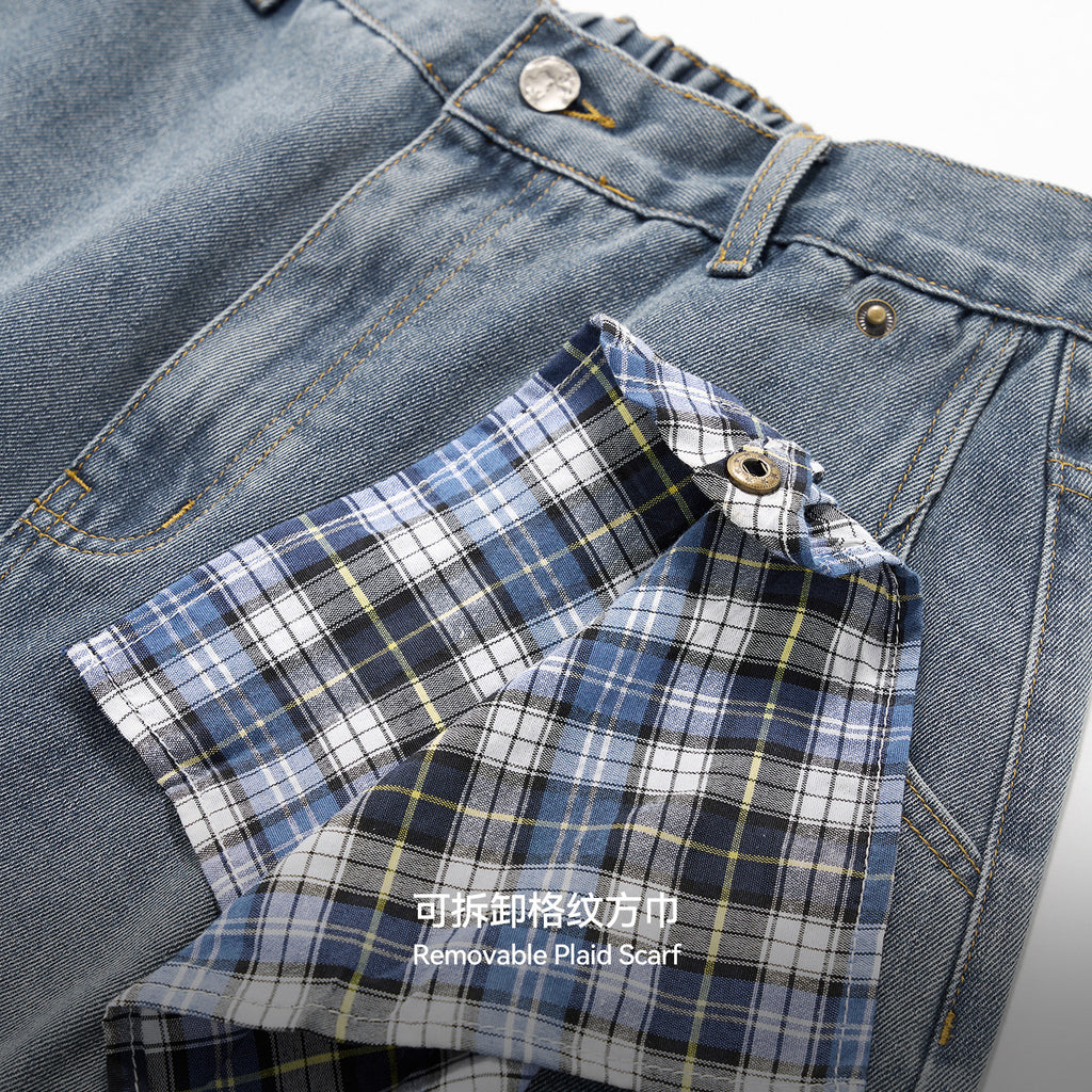 Inflation Removable Square Towel Casual Jeans