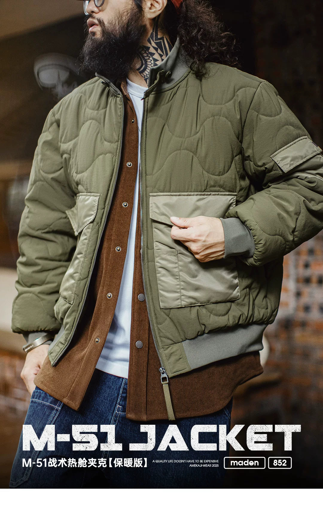 Madden Vintage M51 Army Green short Jacket