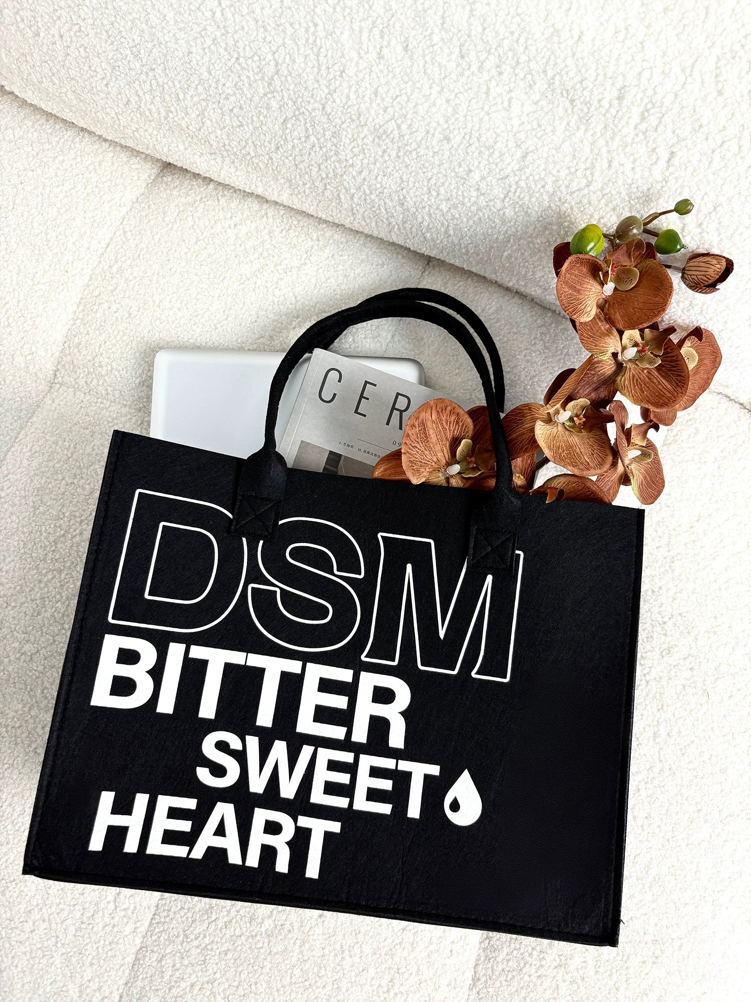 DONSMOKE Felt Temperament Hand Bag