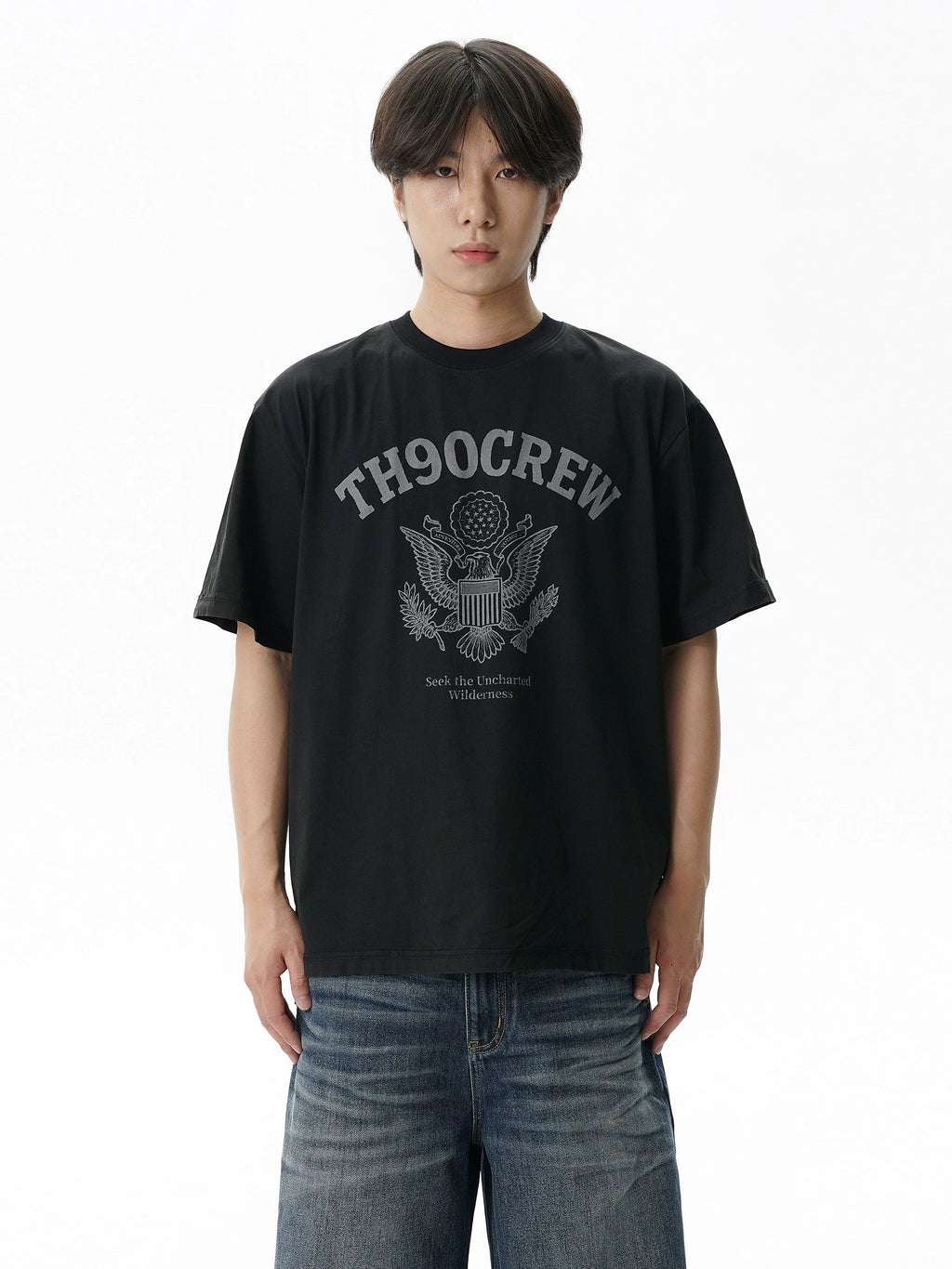 TH90 Retro Badge Slim Loose Tee
