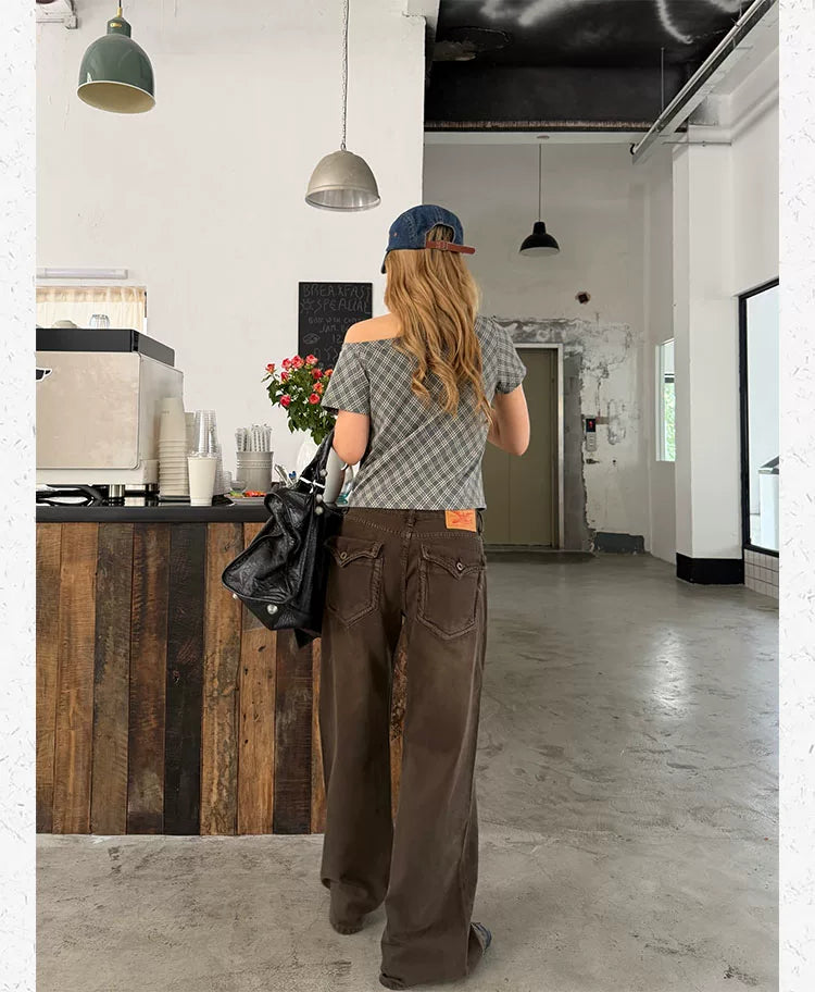 CCYE Low-rise Straight-leg Simple Casual Pants