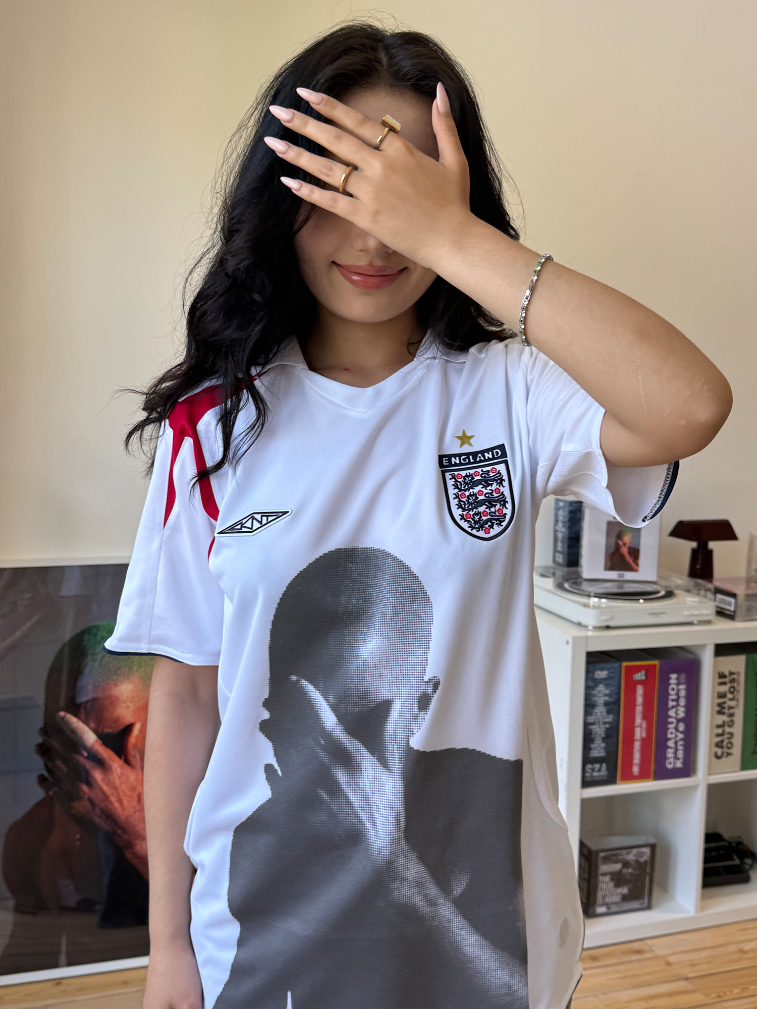 REMAKE Portrait Print Casual Jersey Tee