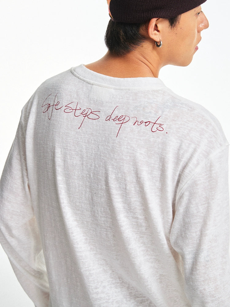 CoosRetro Vintage Loose Breathable Hot Diamond Printed Long Sleeve