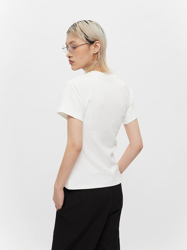 AIRHOOD Front Shoulder Slim and Thin Versatile Tee