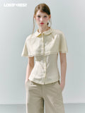 LOST FOREST Skinny Skin-friendly Cloak Integrated Tee