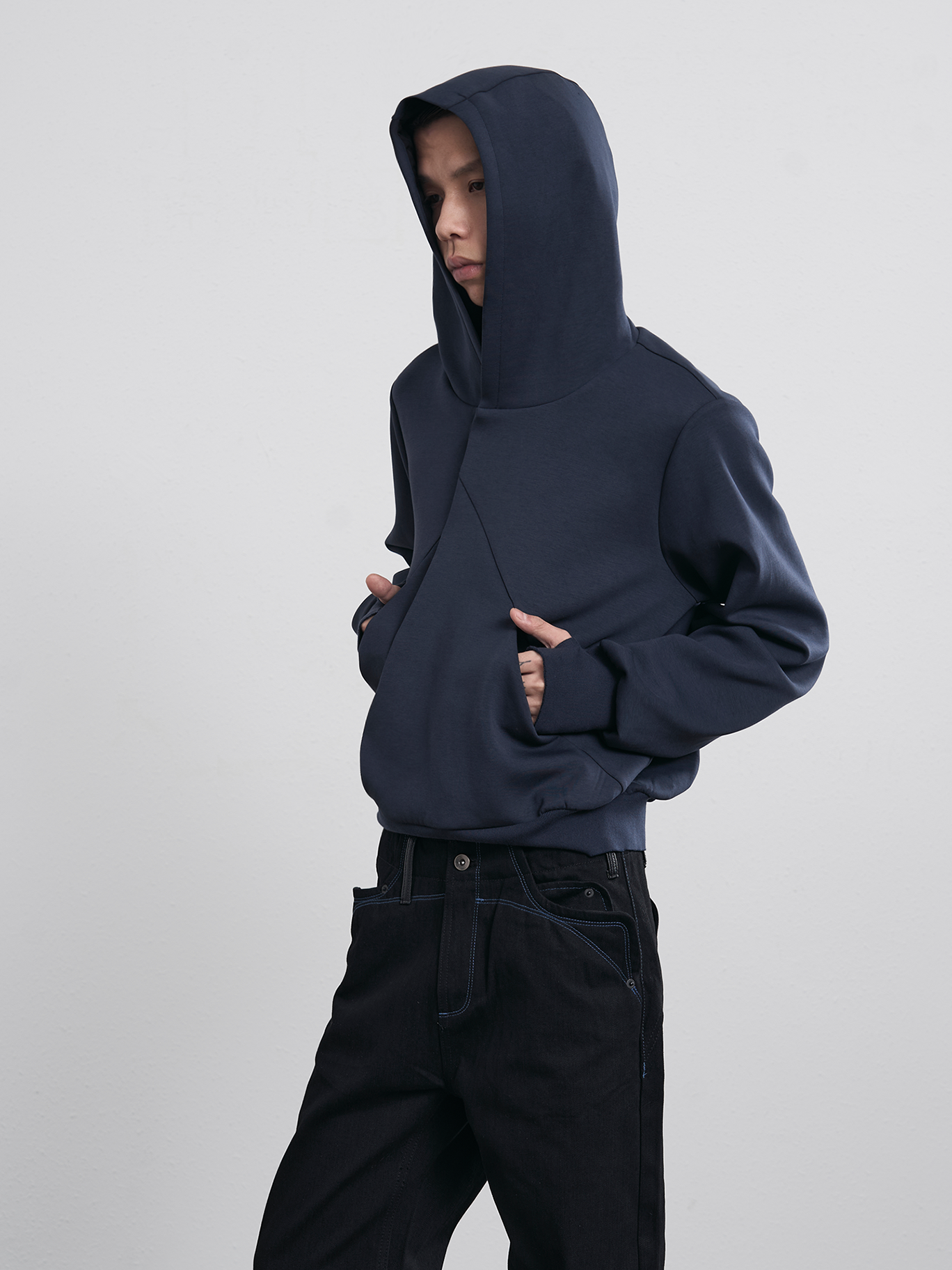 BEVAN UP Modal Hooded Casual Sweater