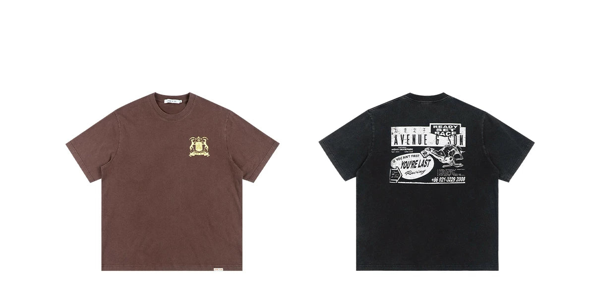 AVENUESON Greyhound Print Casual Tee