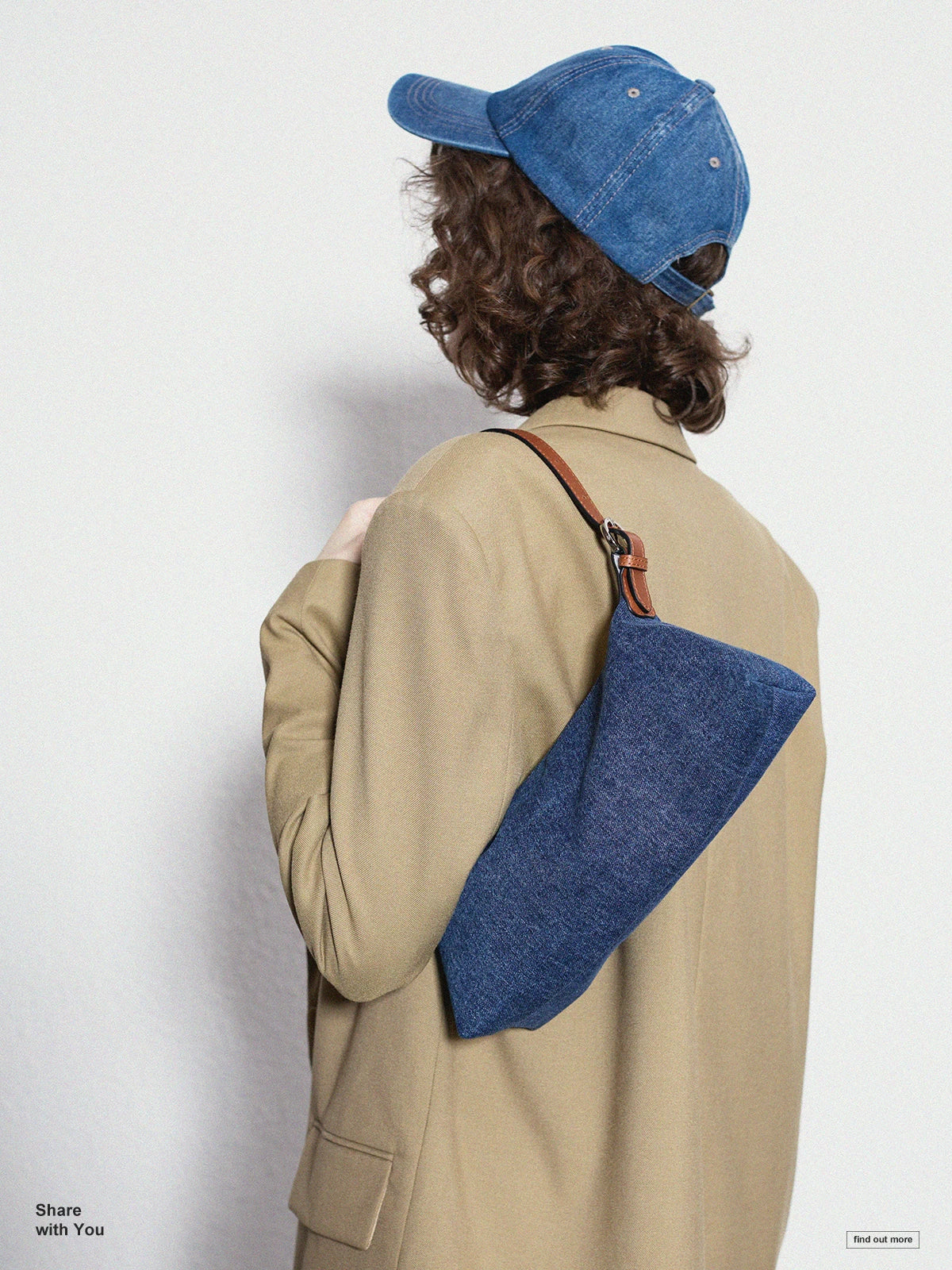 Momogigi Vintage Niche Leather Splicing Handheld Underarm Bag