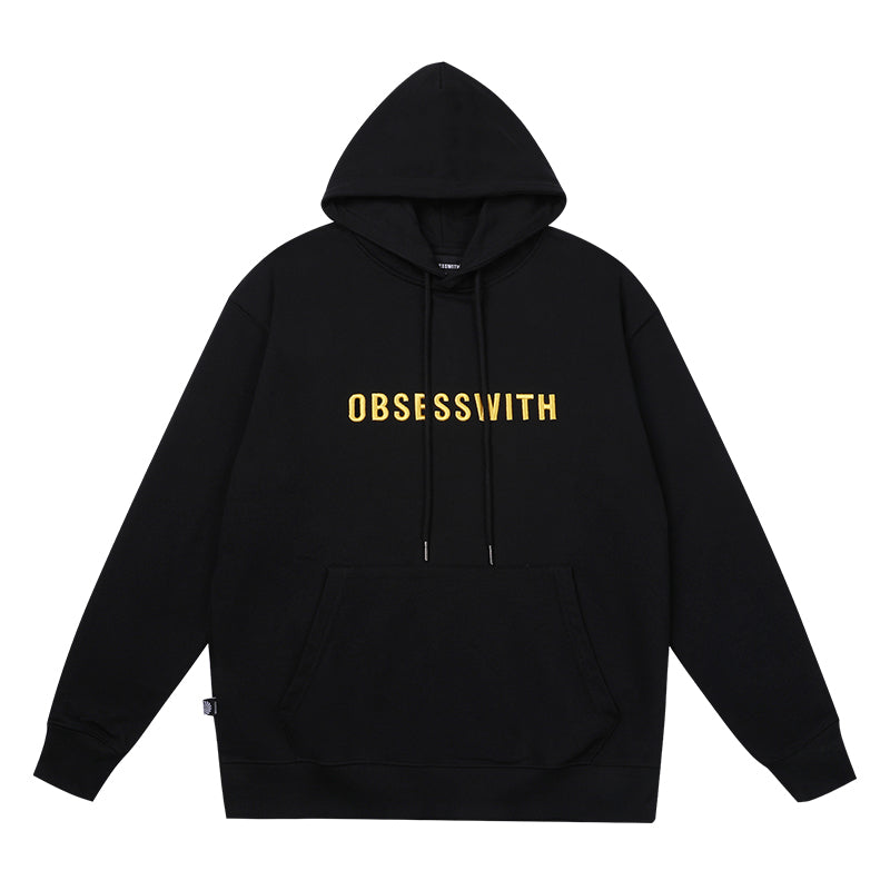 OBSESSWITH Letter Embroidered Hoodie