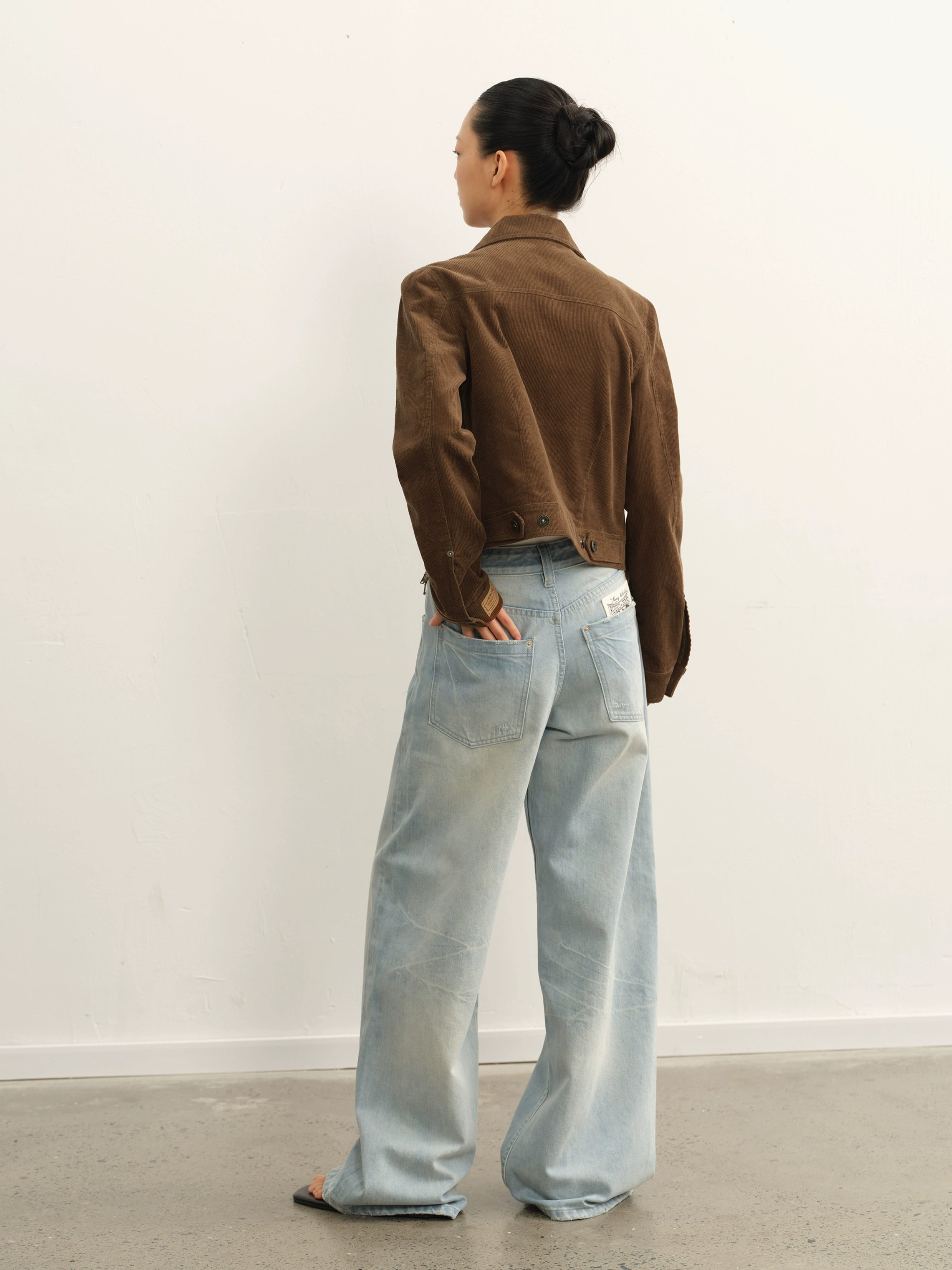 LINY LIBERTY Vintage Heavy Work Old Wide Leg Jeans