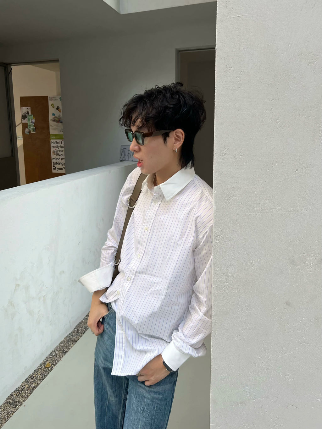 BorrowedProject Striped Loose Long Sleeve Shirt
