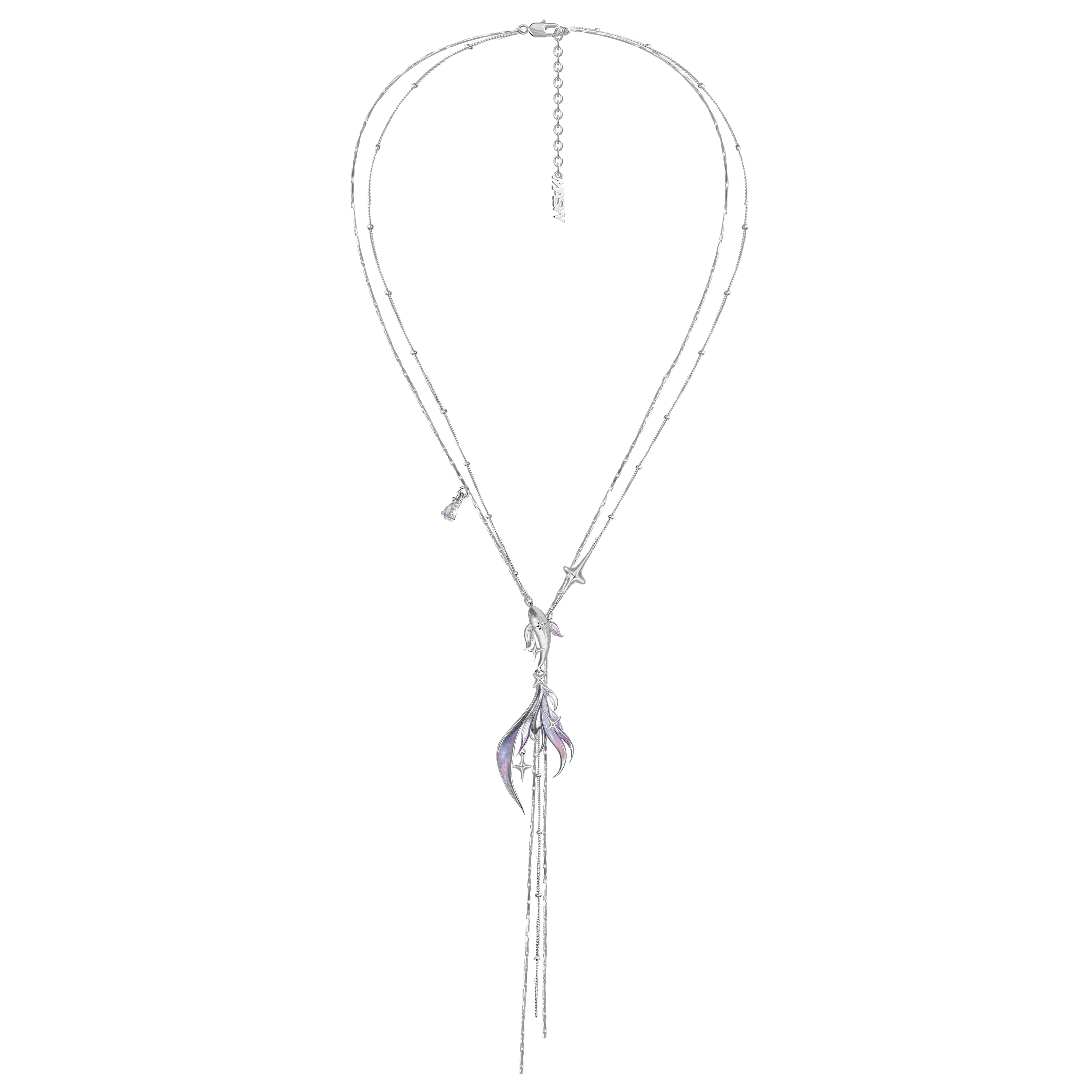 MASW Advanced Sense Gradual Change Enamel Fringed Clavicle Chain