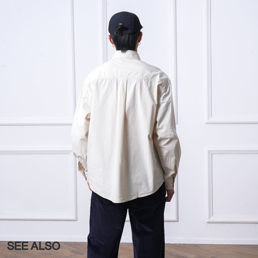 SEE ALSO old sister micro profile stacking wear versatile cotton texture double layer pocket design long sleeve shirt LD4332