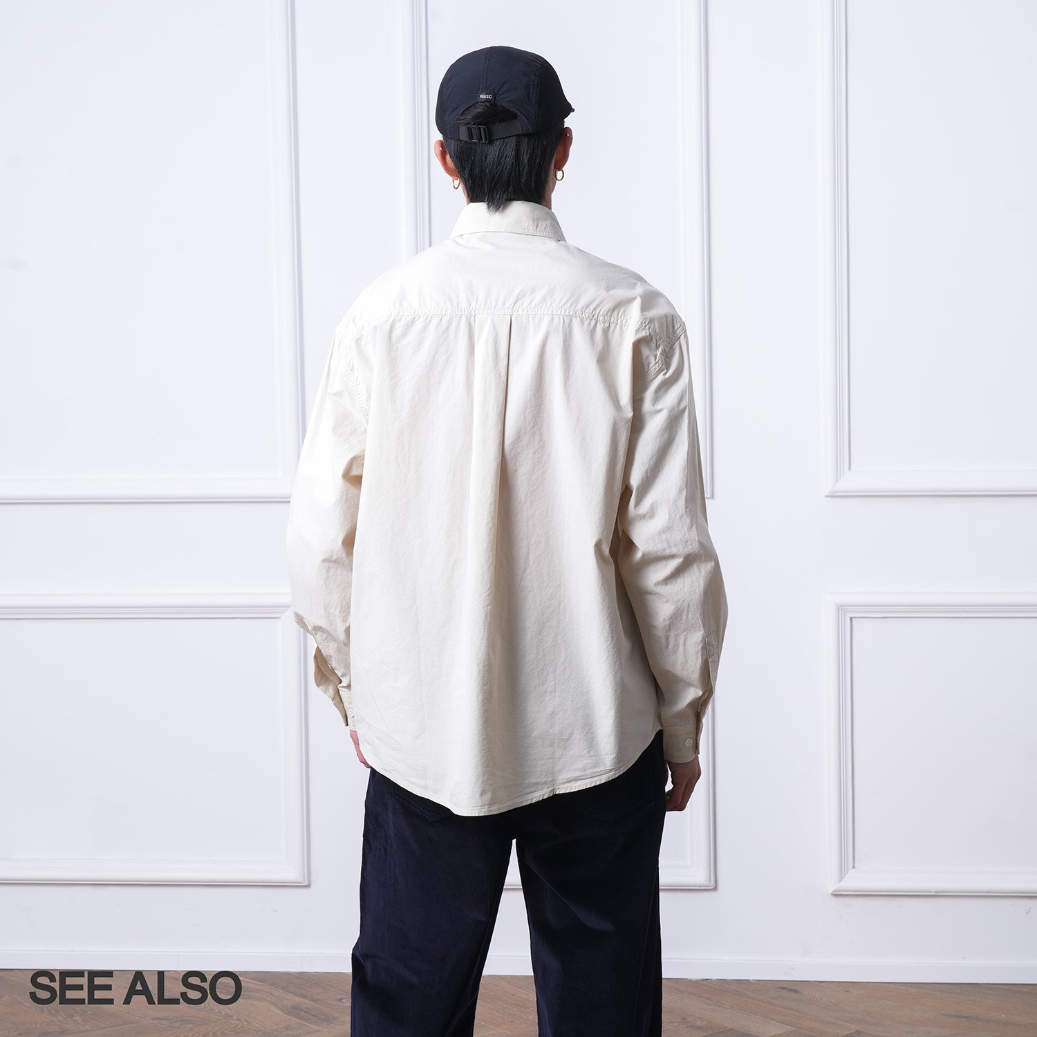 SEE ALSO old sister micro profile stacking wear versatile cotton texture double layer pocket design long sleeve shirt LD4332