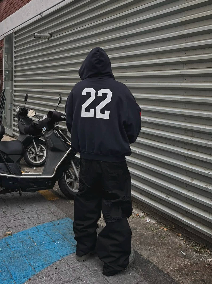 FTS War Horse Embroidered Loose Hooded Jacket