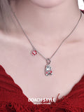 DOACH Pony Sweet Cool Pendant Exchangeable Clavicle Chain Necklace