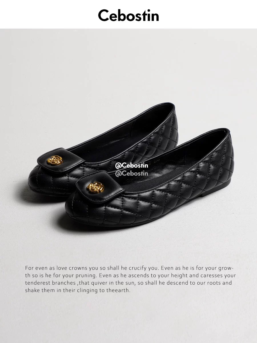 Cebostin Rhombus Vintage Mary Jane Shoes