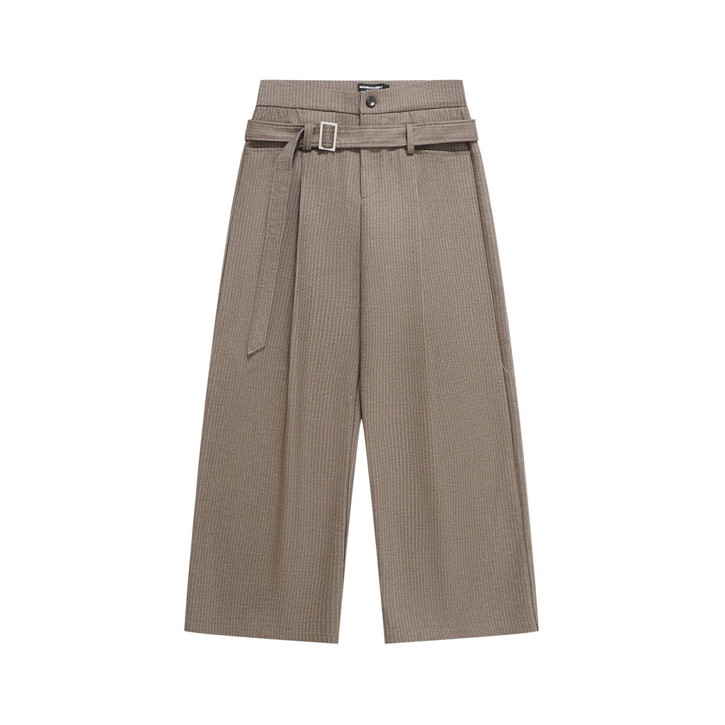 MANUSCRIPT Striped Streamer Casual Trousers