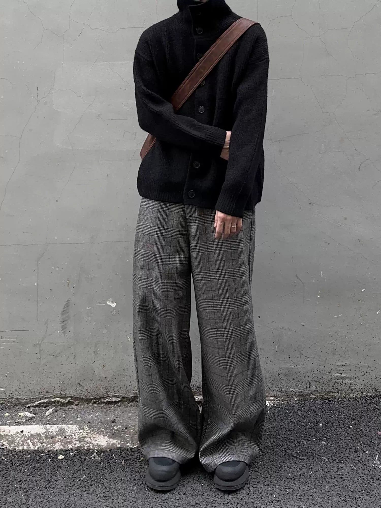 TERRAINCOGNITA Turtleneck Button-down Casual Loose-fitting Sweater