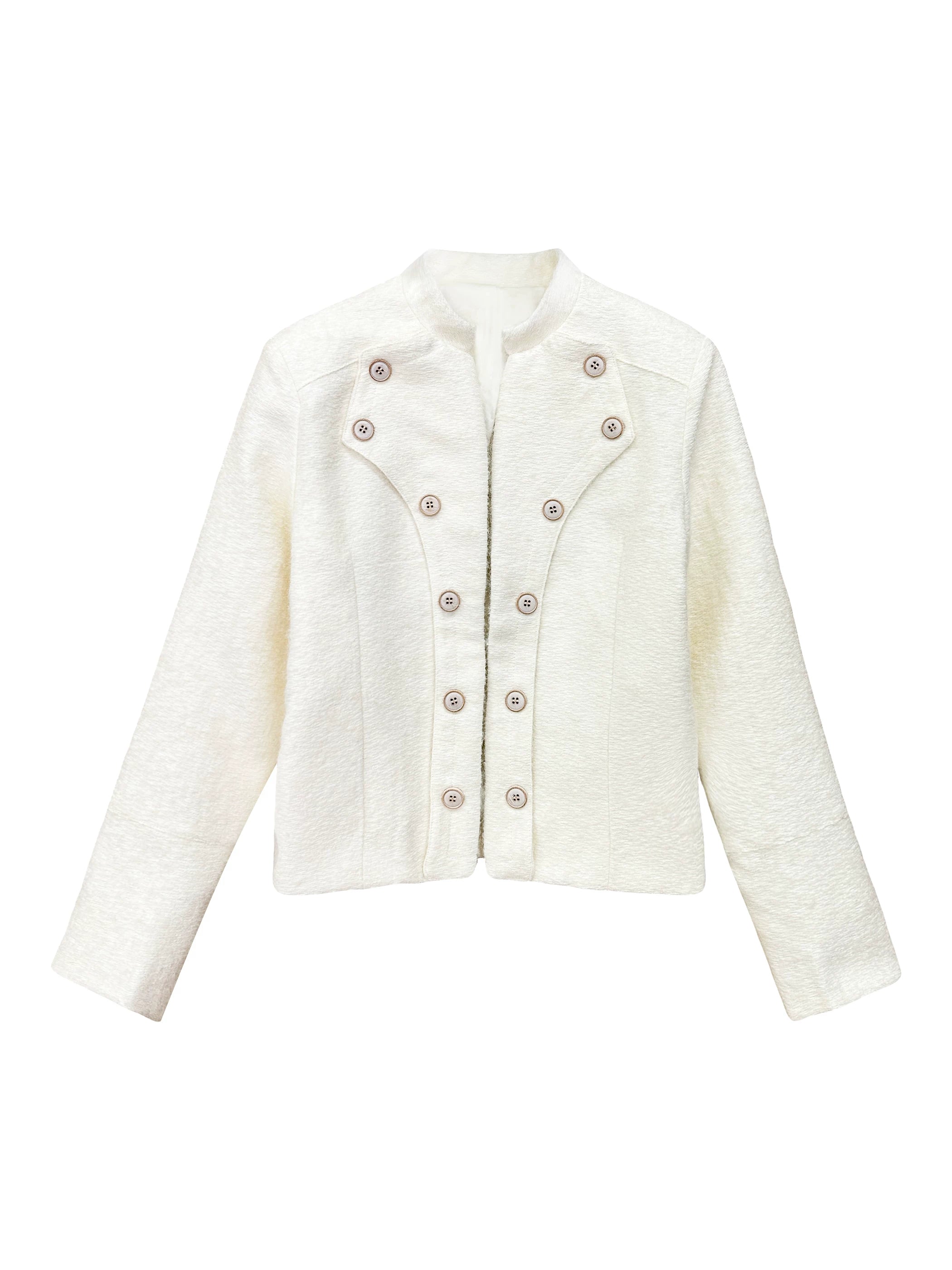 THELIGHT Double-breasted Stand-up Jacket