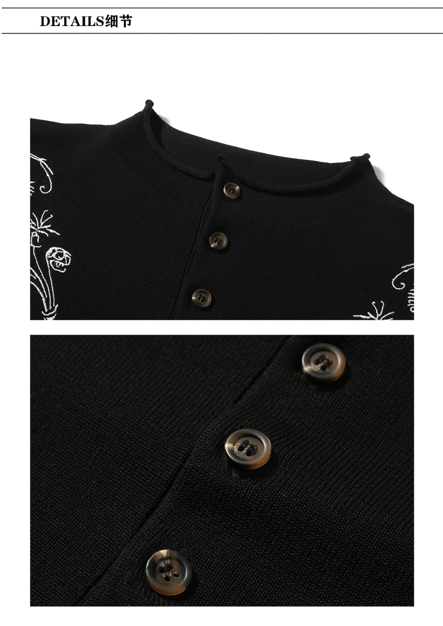 TZ Killer Flower Embroidered Knitted Sweater