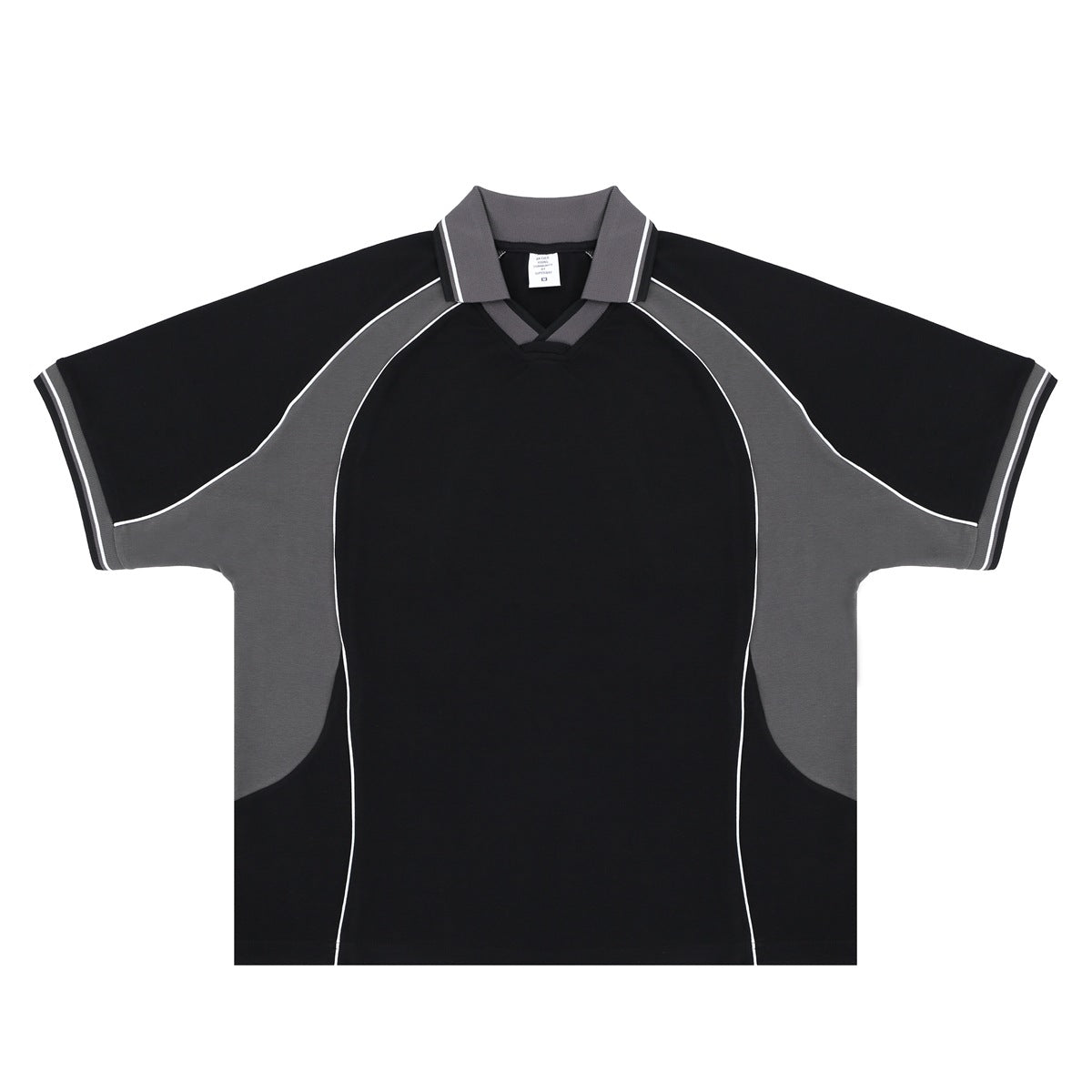 (Clearance) FORGIVNESS Lapel Contrasting Color Splicing Polo Shirt