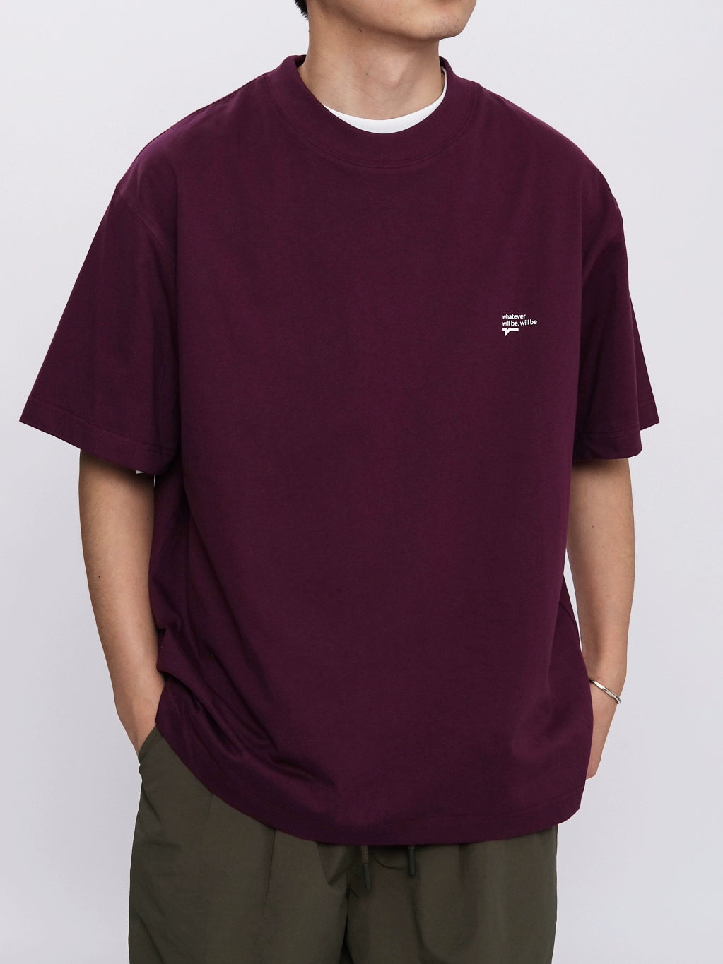 AWT Casual Versatile Crew Neck Printed Loose Tee