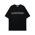 FUNKYFUN Slogan Printing Skin-friendly Loose Tee
