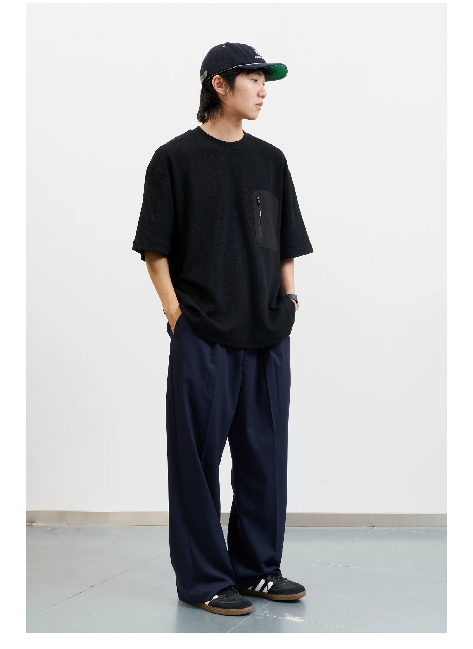 NUMBERSALT Waffle Versatile Casual Tee