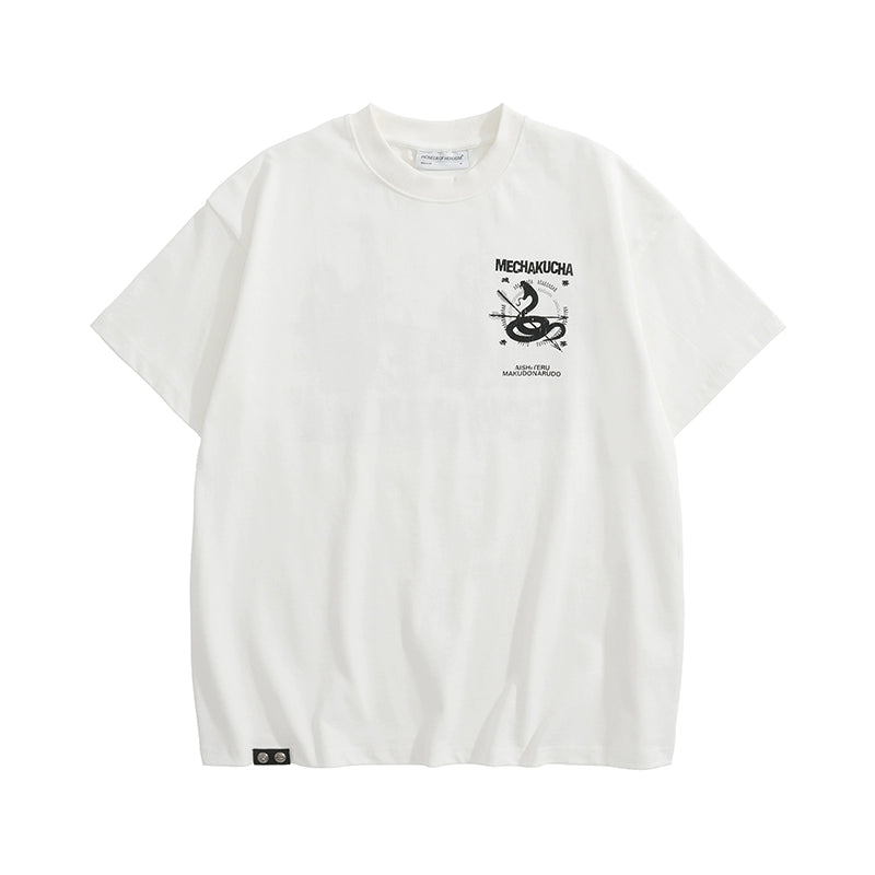 POH Old Printing Casual Versatile Tee