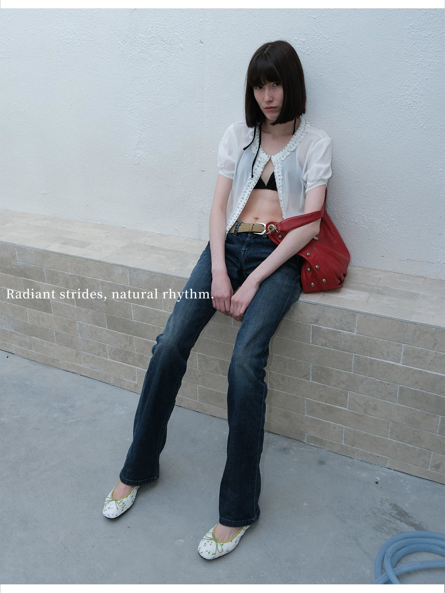 Maltelle Round Head Bow One-pedal Soft-soled Flats