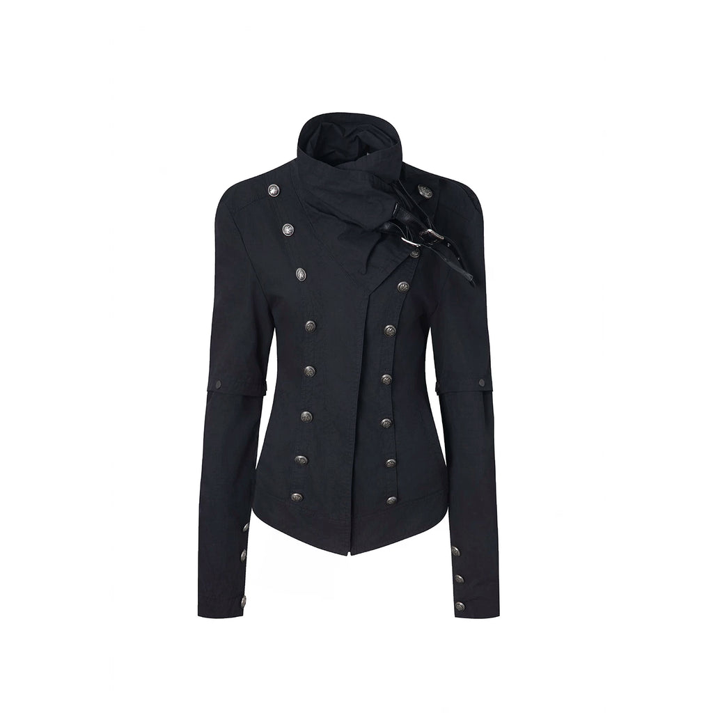 DoublePunch High-neck Vintage Metal Buckle Padded Thickened Jacket